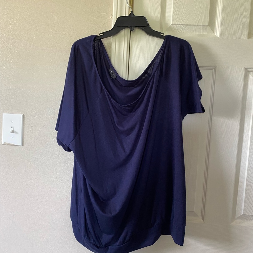 Torrid Blue Asymmetrical One Shoulder Blouse